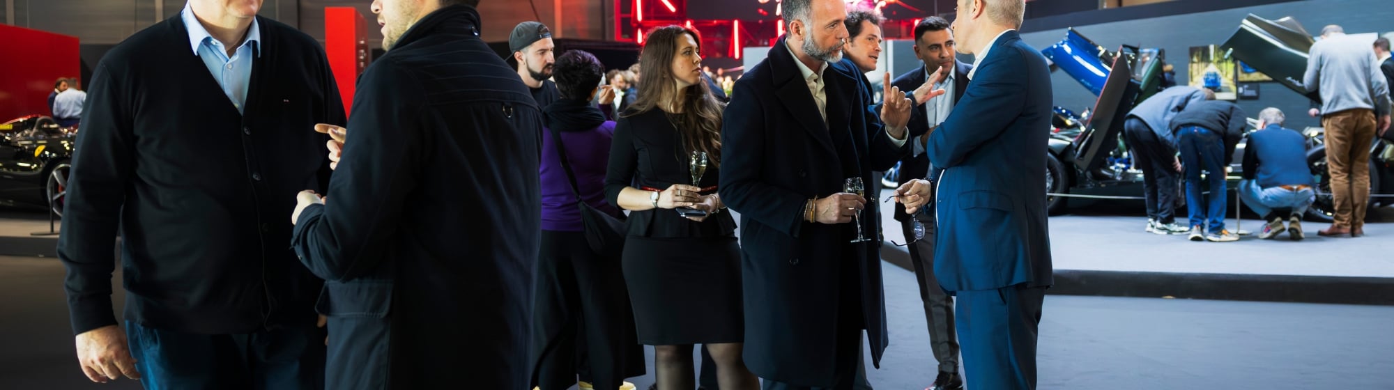 Group of people looking at their tickets for the event