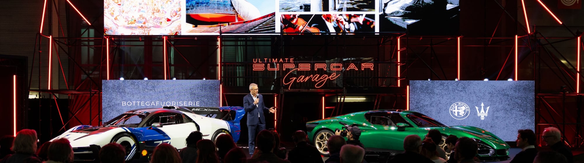 presentation of a manufacturer on the live stage